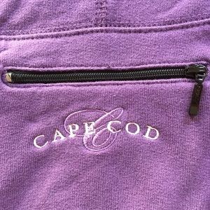 Cuffys purple cape cod zippered front sweatshirt